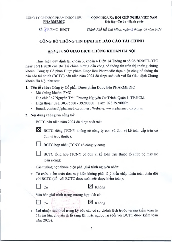 70_CBTT_BCTC_ban_nien_2024_da_duoc_soat_xet_001