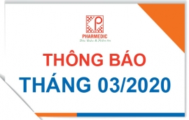 Thông báo tháng 03/2020