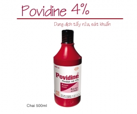 POVIDINE 4% (chai 500ml) kể từ lô 0010519 sẽ thay đổi Số Đăng ký.