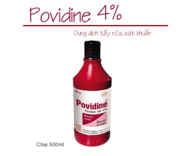 POVIDINE 4% (chai 500ml) kể từ lô 0010519 sẽ thay đổi Số Đăng ký.