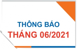 Thông báo tháng 06/2021