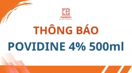 THÔNG BÁO THAY ĐỔI MẪU NHÃN POVIDINE 4% 500ML