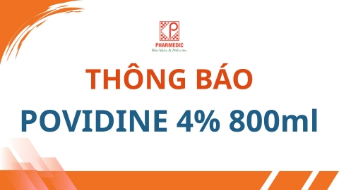 THÔNG BÁO THAY ĐỔI MẪU NHÃN POVIDINE 4% 500ML