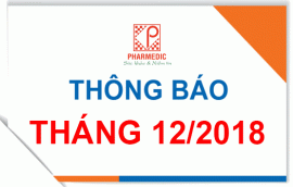 Thông báo tháng 12/2018