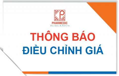 Thông báo bắt đầu từ ngày 01/9/2023 điều chỉnh giá mặt hàng ACETAZOLAMID, ASPARTARM (NLTP)