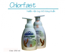 Thông báo mặt hàng mới: Nước rửa tay khô kháng khuẩn chlorfast (Chai 250 ml)
