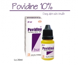 POVIDINE 10% 20ml kể từ lô 0511122 sẽ cập nhập mẫu hộp đơn vị mới (Mẫu cũ: Hộp 1 chai 20ml; Mẫu mới: Hộp 1 lọ 20ml)