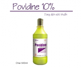 POVIDINE 10% (chai 500 ml) kể từ lô 0110220 sẽ thay đổi mẫu mã bao bì ( bỏ màng co, sử dụng màng seal)