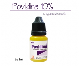 Thông báo mặt hàng: POVIDINE 10% 8ml kể từ lô 0111122 sẽ cập nhật mẫu hộp đơn vị mới (Mẫu cũ: Hộp 1 chai 8ml Mẫu mới Hộp 1 lọ 8ml)