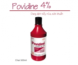 POVlDINE 4% (chai 500 ml) kể từ lô 0161119 sẽ thay đổi mẫu mã bao bì mới (theo mẫu  đính kèm)