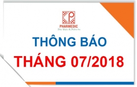 Thông báo tháng 07/2018